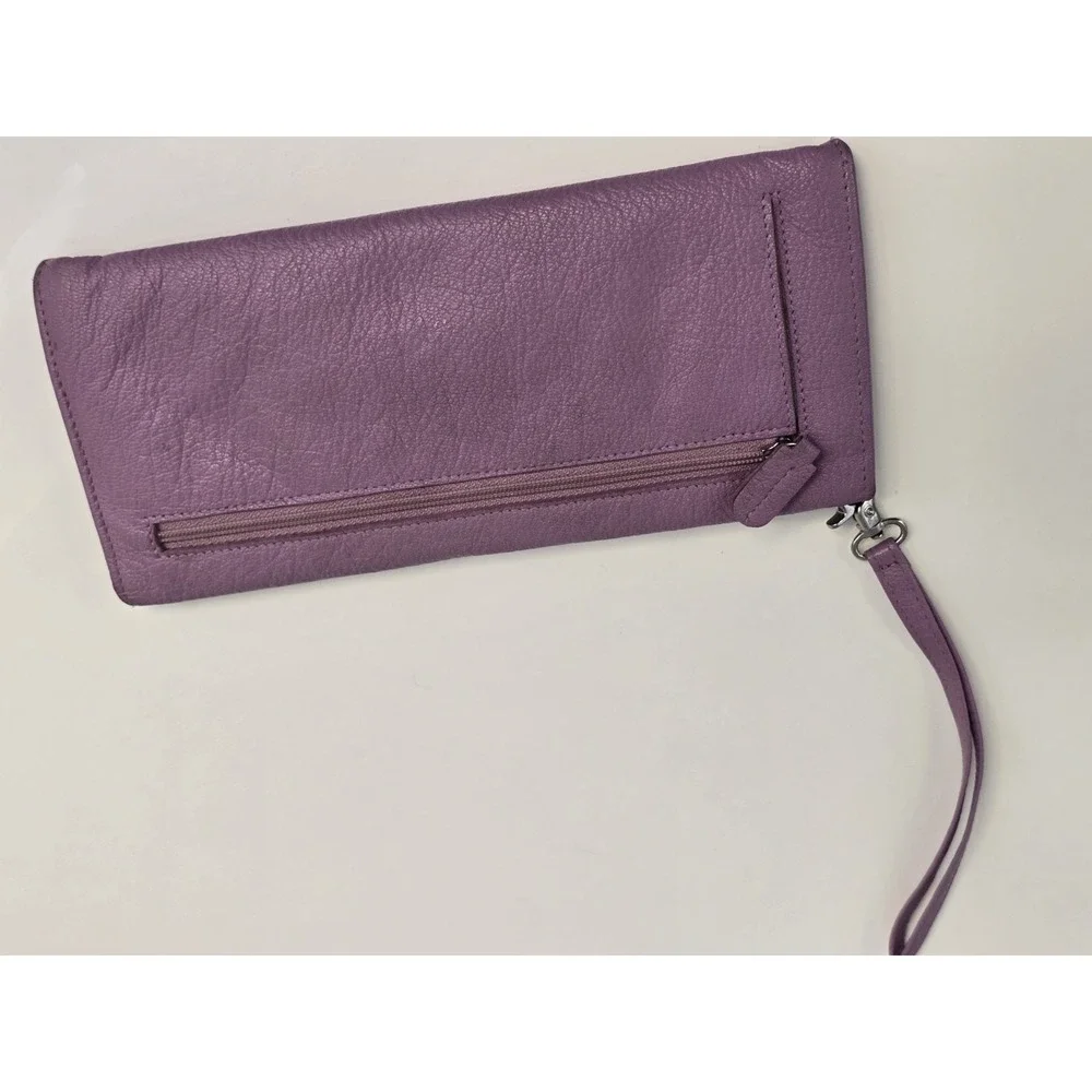 Pink 100% Genuine Leather RFID Protected Women's Multipurpose Wallet 9